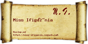 Miss Ifigénia névjegykártya